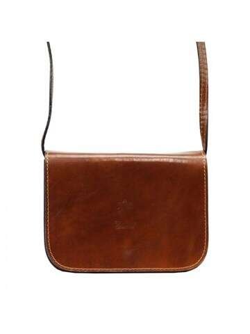 Torebka Skórzana Florence 43 Listonoszka Brązowa Naturalna Crossbody