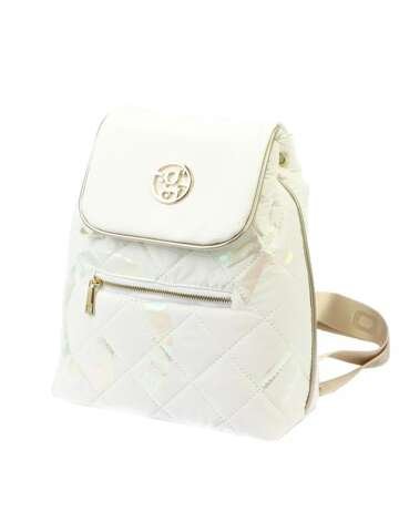 Damski plecak miejski eko biały Gregorio SK166 LIT HOLO GOLD na szelkach