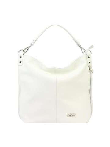 Damska Torebka Skórzana MiaMore 01-053 DOLLARO Biała Shopperbag Mieści A4