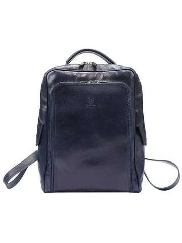 Plecak damski Florence 2004 skórzany granatowy duża pojemność z kieszeniami