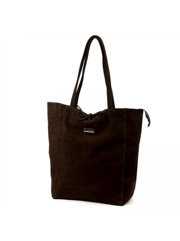 Damska Torebka Skórzana A4 MiaMore 01-014 Z ciemny brąz