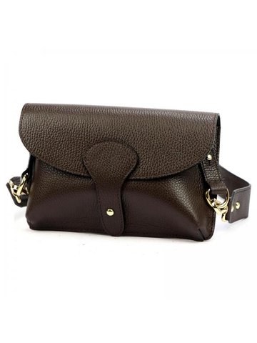 Damska Torebka Skórzana Luka 24-076 DOLLARO INSTAGRAMKA ciemny brąz