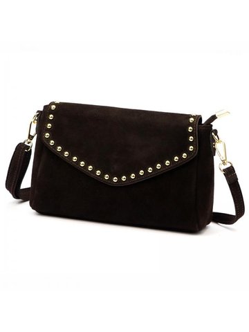 Damska Torebka Skórzana Luka 26-057 ciemny brąz