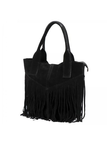 Damska Torebka Skórzana A4 Luka 25-012 czarny