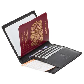 Etui na paszport z miejscem na karty i dokumenty podróżne VISCONTI