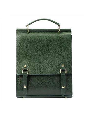 Plecak Luka 19-66 DOLLARO Skórzany Ciemnozielony Duży A4
