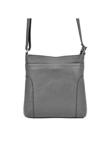 Torebka Skórzana Patrizia 417-013 Ciemny Popiel Listonoszka Crossbody