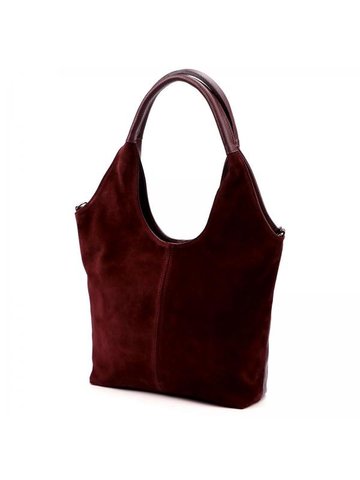 Damska Torebka Skórzana A4 Luka 26-013 bordo