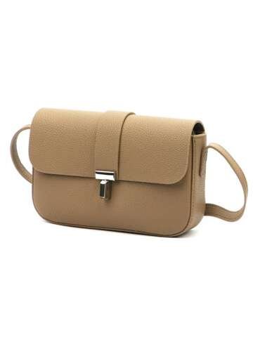 Damska Skórzana Torebka Listonoszka Taupe JUICE 2502