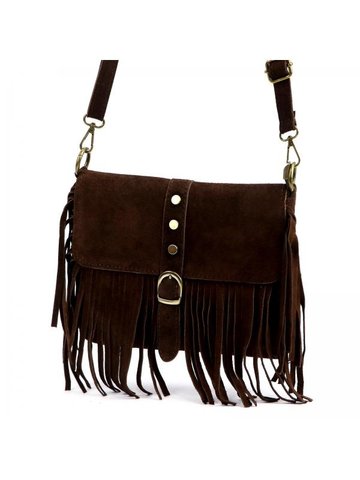 Damska Torebka Skórzana Luka 25-074 ciemny brąz