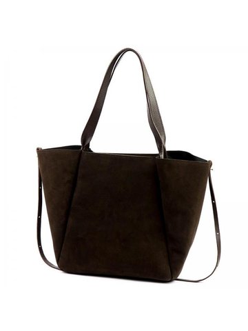 Damska Torebka Skórzana A4 Luka 25-079 ciemny brąz