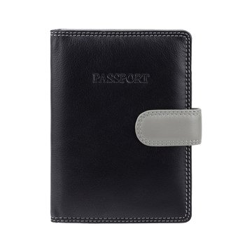 Etui na paszport dokumenty i karty damskie Visconti RB-75 Czarny Multi