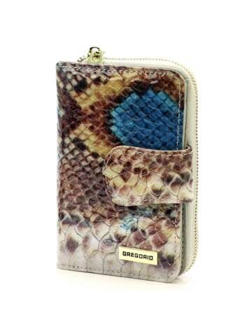 Skórzany portfel damski niebieski Gregorio VL-115 z systemem RFID STOP