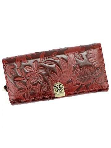 Portfel Damski Gregorio HL-122 Skóra Naturalna i Ekologiczna Czerwony Poziomy Duży RFID Secure