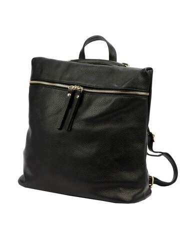Damska Torebka Skórzana A4 Luka 24-034 DOLLARO Czarny Listonoszka Plecak