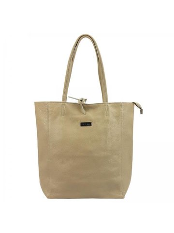 Damska Torebka Skórzana A4 MiaMore 01-014 Z DOLLARO taupe