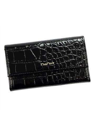 Etui na Telefon MiaMore PHONE CASE M1782-2 dla iPhone 13 Czarne Eko-Skóra z Złotym Łańcuszkiem i Paskiem