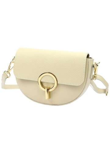 Torebka Damska Skórzana Luka 24-020 DOLLARO Beżowa Listonoszka