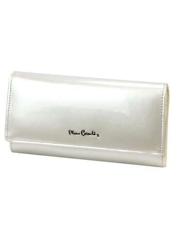 Portfel Damski Pierre Cardin 07 SHINY 100 Beżowy Skóra Lakierowana i Naturalna