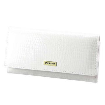 Portfel damski skórzany biały poziomy Gregorio GFW-100