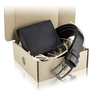 Zestaw Prezentowy STEVENS Portfel i Pasek w pudełku na prezent Dla Taty Dla Syna