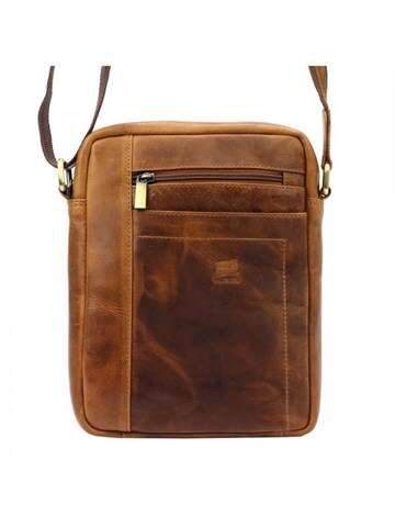 Saszetka Męska Nordee MSD-03 GM08 Skórzana Brązowa Crossbody Z Regulowanym Paskiem
