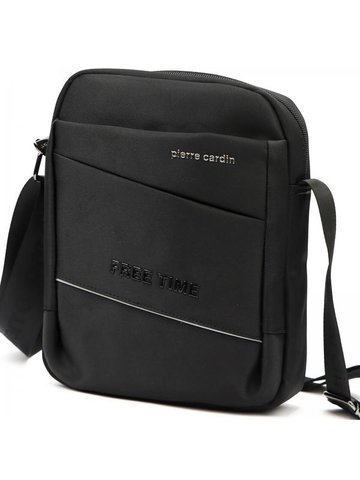 Pierre Cardin 1711 ALAN09 czarna saszetka męska na ramię sportowa casual