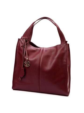 Damska Skórzana Torebka Shopperbag Bordo Gregorio 1725 DOLLARO A4