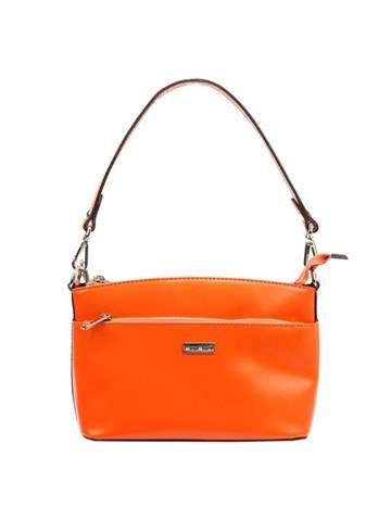 Torebka Skórzana MiaMore Pomarańczowa Listonoszka z Naturalnej Skóry z Regulowanym Paskiem MiaMore 01-013