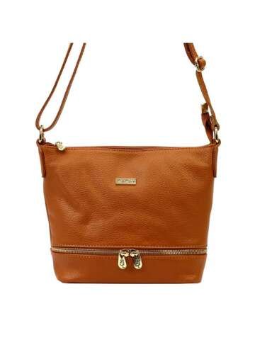 Damska Torebka Skórzana MiaMore 01-019 DOLLARO camel-2