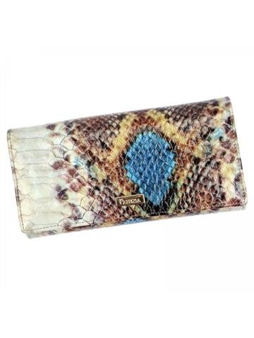 Portfel Damski PATRIZIA VL-122 RFID Skóra Naturalna Niebieski Poziomy Duży