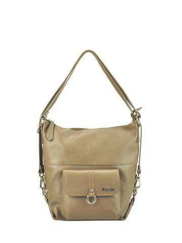Torebka Damska Skórzana Patrizia 19-001 Shopperbag Taupe Duża Mieści A4