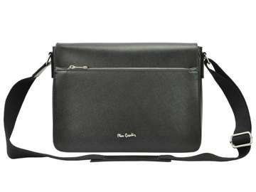 Teczka Męska Pierre Cardin FRZ 1638 FRENZY Skórzana Czarna Mieści A4