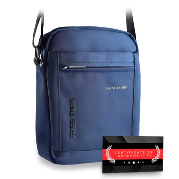 Pierre Cardin 1721 ALAN09 niebieska saszetka męska na ramię casual Certyfikat