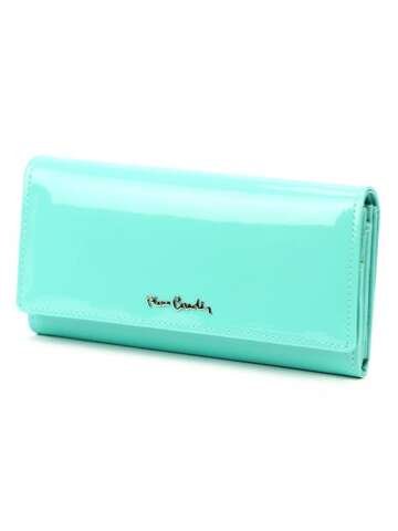 Portfel Damski Pierre Cardin 07 SHINY 100 Turkusowy Skóra Naturalna i Lakierowana