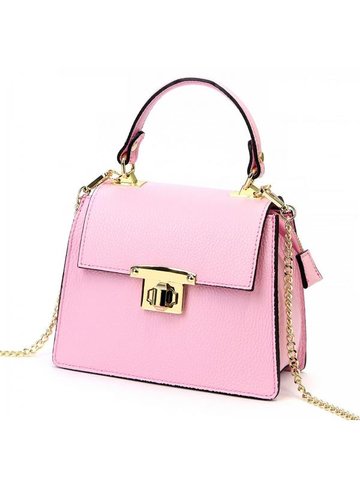 Damska Torebka Skórzana Luka 20-051 L DOLLARO różowy