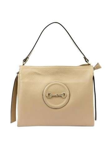 Torebka Skórzana Luka Dollaro Beżowa Elegancka Listonoszka ze Skóry Naturalnej