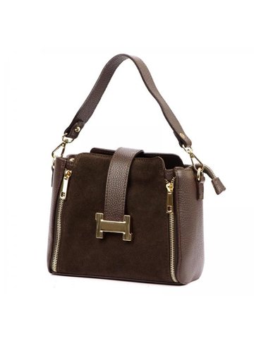 Damska Torebka Skórzana Luka 25-043 DOLLARO ciemny brąz