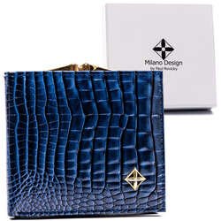 Elegancki, mały portfel damski na bigiel i zatrzask Milano Design