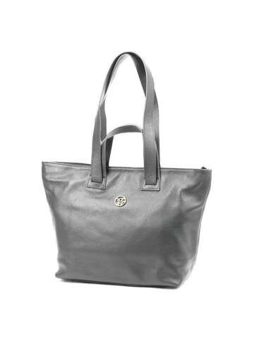 Torebka Skórzana Gregorio 1745 DOLLARO Shopper ciemny popiel duża mieszcząca A4