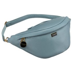 Modna sportowa niebieska saszetka damska na biodra, na ramię lub przez ramię nerka crossbody z eko skóry Peterson