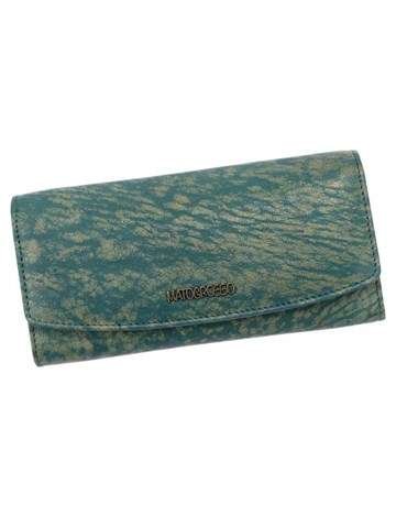 Portfel Damski Skórzany Mato Grosso 0720-30 RFID Morski Duży Poziomy Z Zabezpieczeniem Antykradzieżowym