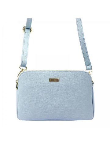 Damska Torebka Skórzana MiaMore 01-046 DOLLARO błękitny