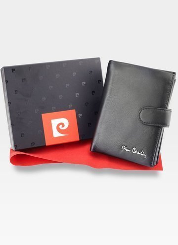 Portfel Męski Zapinany Pierre Cardin Skórzany Klasyczny Czarny Tilak58 326A