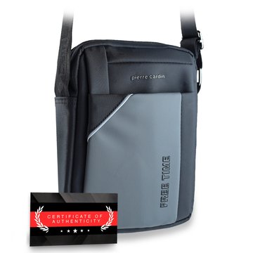 Saszetka męska czarna Pierre Cardin 2011 ALAN09 na ramię casual Certyfikat