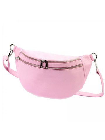 Damska Torebka Skórzana Luka 24-017 DOLLARO jasny róż