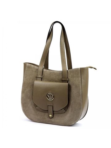 Damska Torebka Skórzana A4 Gregorio 1729 taupe