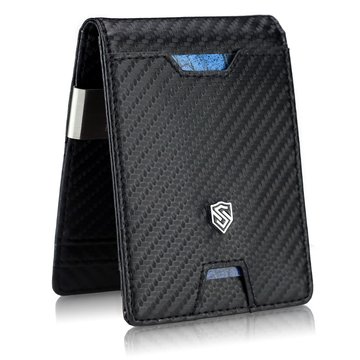 STEVENS Męski Portfel Klips - WADA FABRYCZNA - Skórzany slim RFID Carbon na Karty