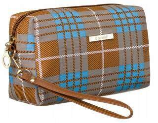 Damska kosmetyczka podróżna w kratkę Rovicky