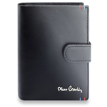 Portfel męski skórzany pionowy czarny z funkcją RFID Pierre Cardin YS606 326A